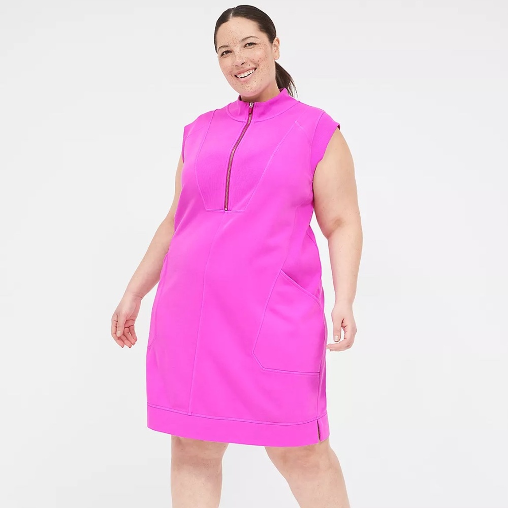Lane Bryant LIVI Sleeveless Half-Zip French Terry Dress Size 26/28